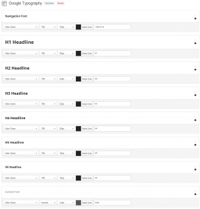 Font Settings