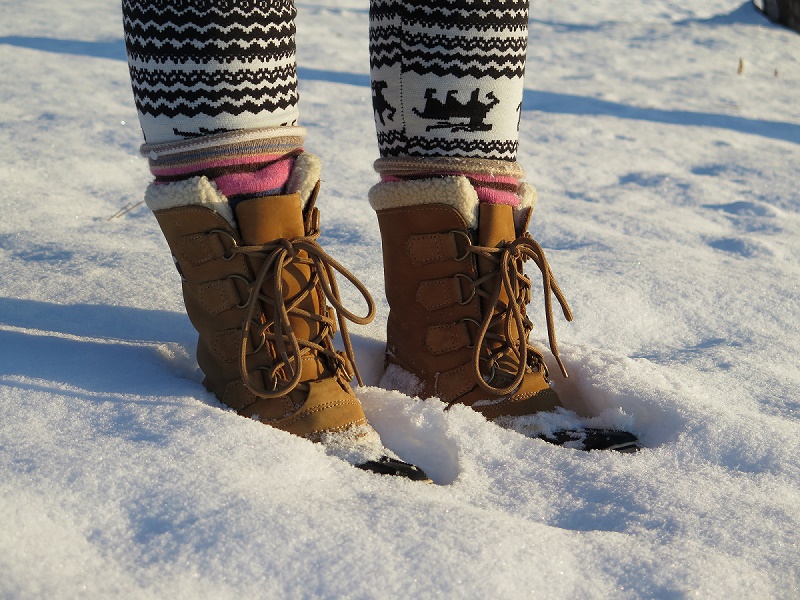 Luckily I'd somehow kept one pair of winter boots.